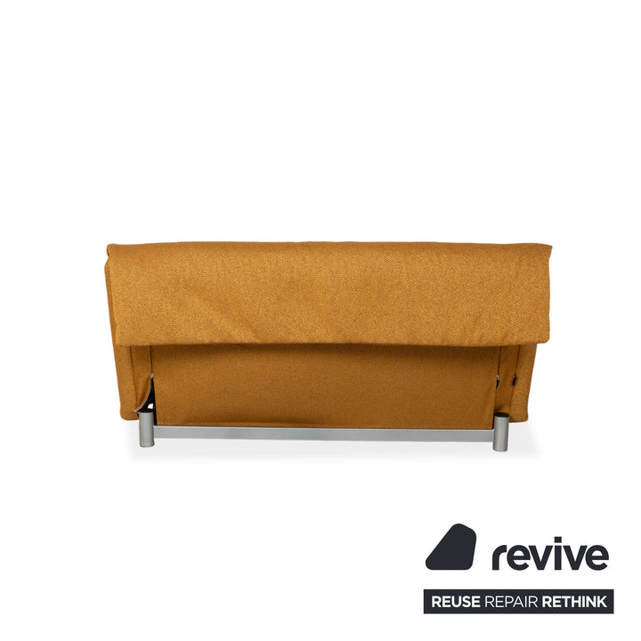 Ligne Roset Multy Tissu Trois places Doré fonction couchage manuelle piètement argenté canapé neuf