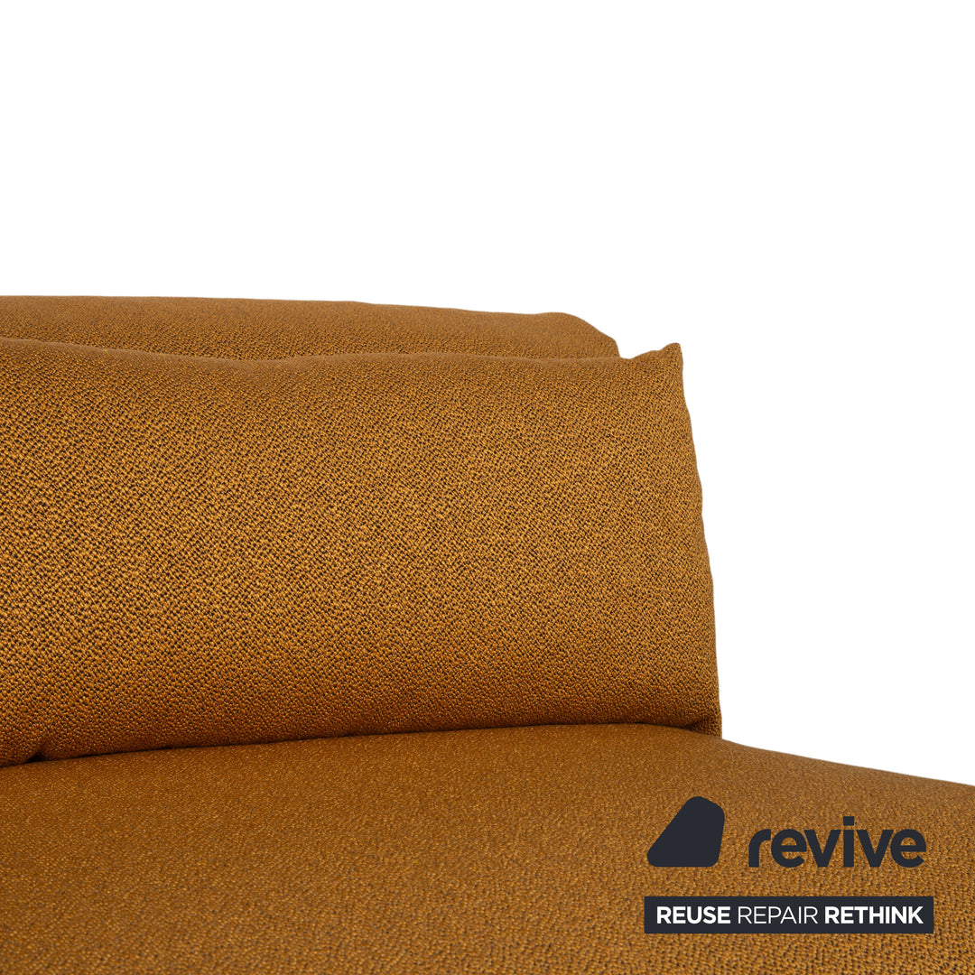 Ligne Roset Multy Tissu Trois places Doré fonction couchage manuelle piètement argenté canapé neuf