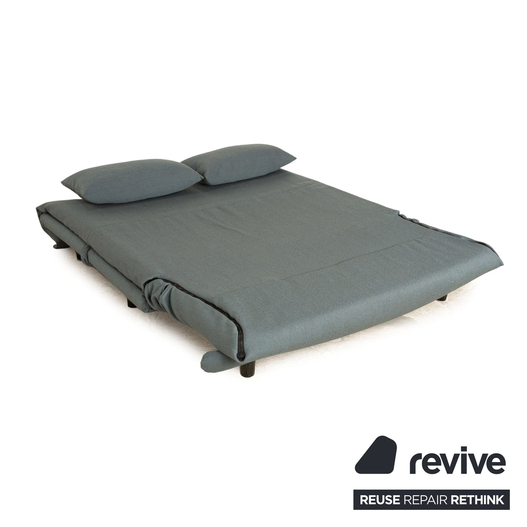ligne roset Multy Stoff Dreisitzer Grau Blau manuelle Funktion Sofa Couch Schlafsofa Neubezug