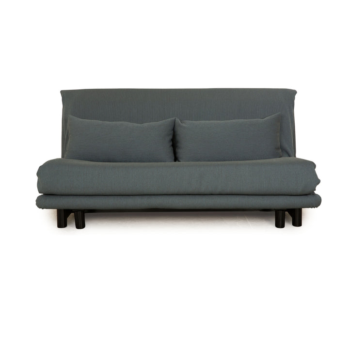 ligne roset Multy Stoff Dreisitzer Grau Blau manuelle Funktion Sofa Couch Schlafsofa Neubezug