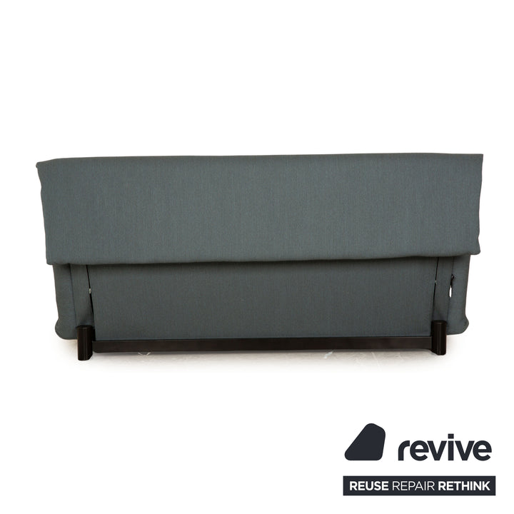 ligne roset Multy Stoff Dreisitzer Grau Blau manuelle Funktion Sofa Couch Schlafsofa Neubezug