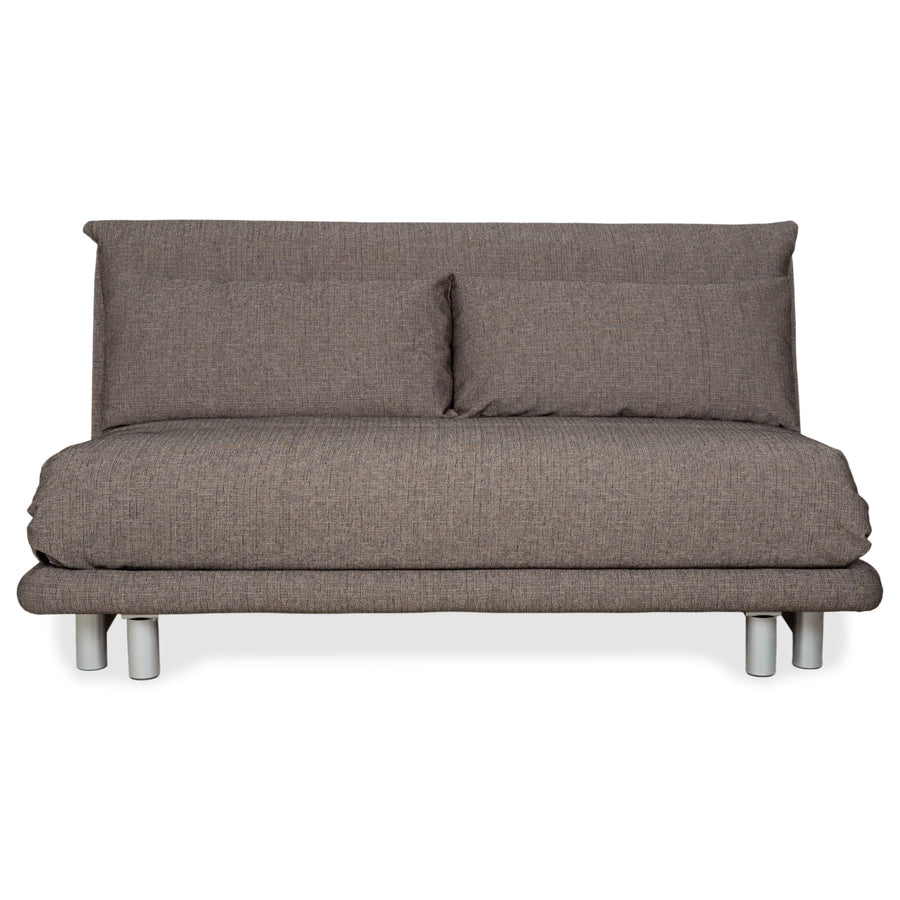 Ligne Roset Multy Stoff Dreisitzer Grau Braun Beige Taupe manuelle Funktion Sofa Couch Schlafsofa Neubezug