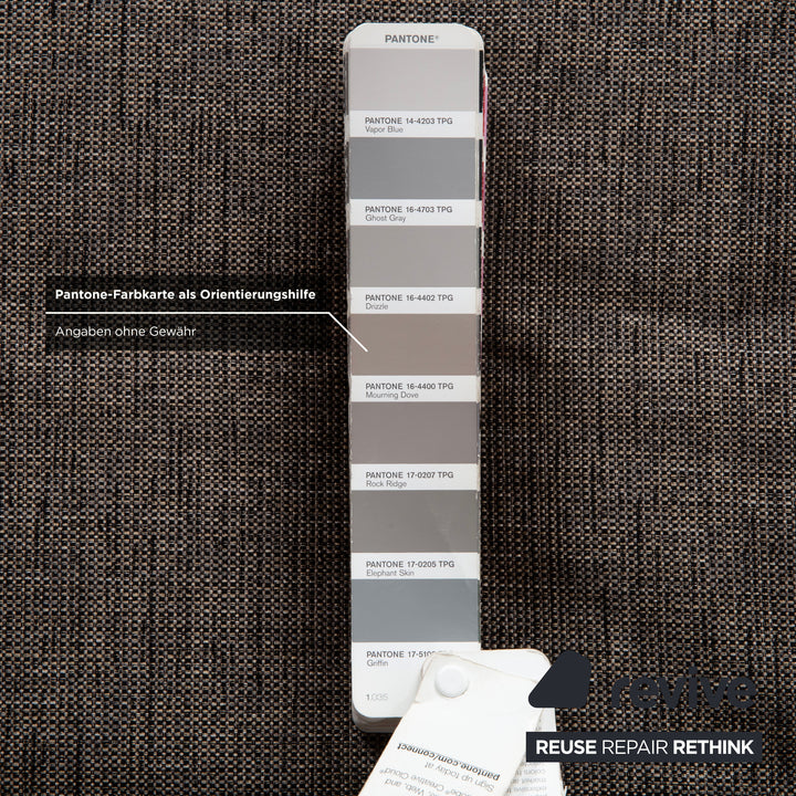 Ligne Roset Multy Stoff Dreisitzer Grau Braun Beige Taupe manuelle Funktion Sofa Couch Schlafsofa Neubezug