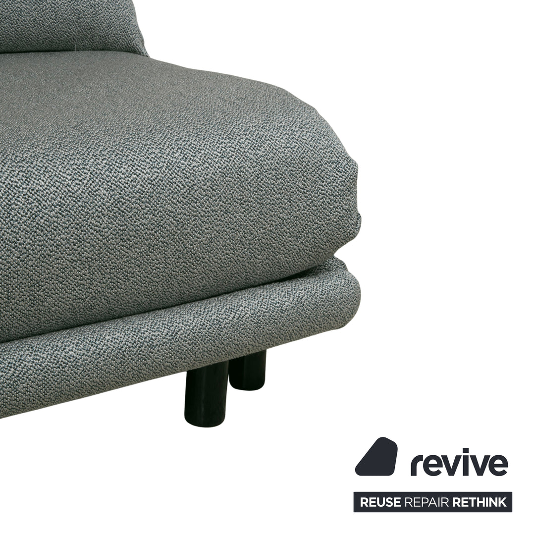 Ligne Roset Multy Stoff Dreisitzer Grau Grün meliert manuelle Funktion Schlafsofa (GLOW 502 Q2 von Rohleder)