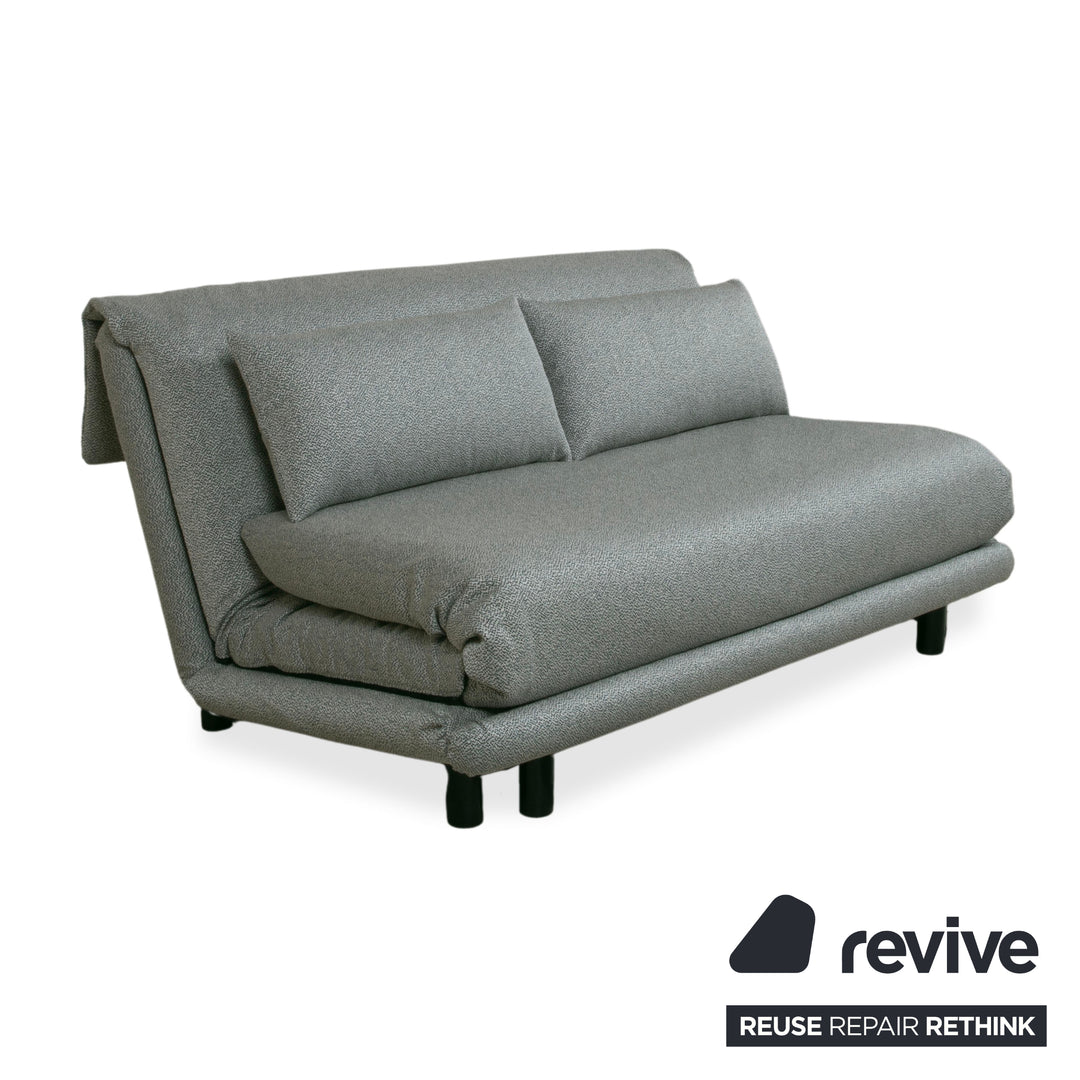 Ligne Roset Multy Stoff Dreisitzer Grau Grün meliert manuelle Funktion Schlafsofa (GLOW 502 Q2 von Rohleder)