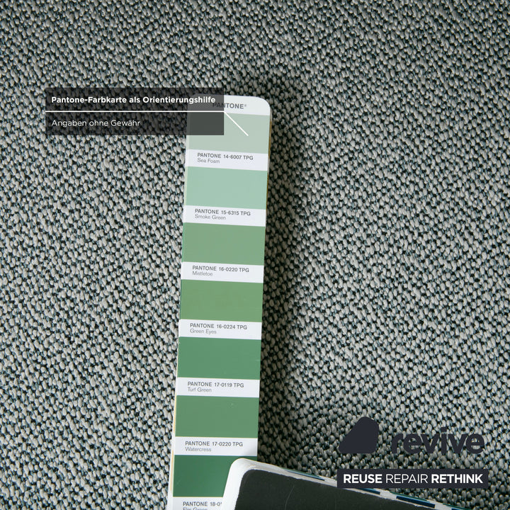 Ligne Roset Multy Stoff Dreisitzer Grau Grün meliert manuelle Funktion Schlafsofa (GLOW 502 Q2 von Rohleder)