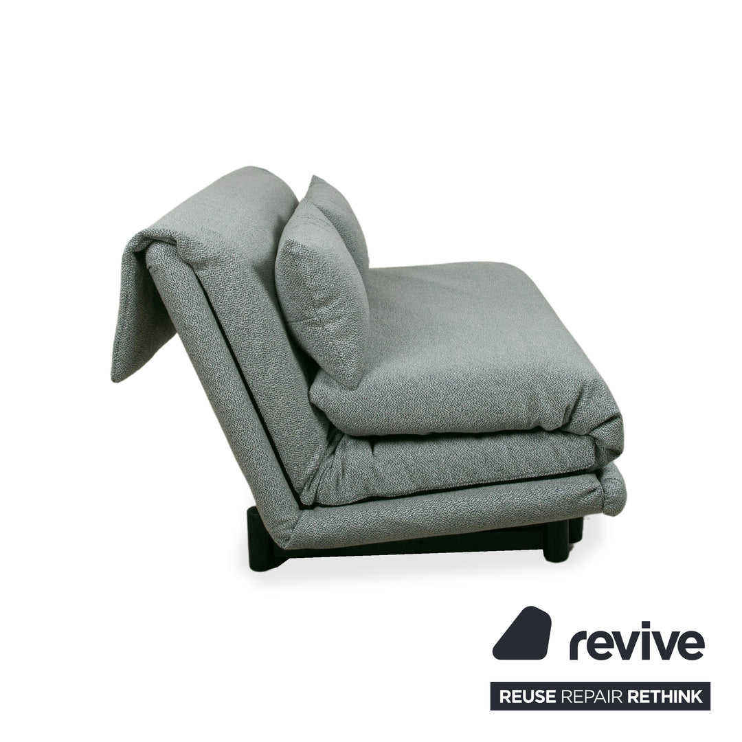 Ligne Roset Multy Stoff Dreisitzer Grau Grün meliert manuelle Funktion Schlafsofa (GLOW 502 Q2 von Rohleder)