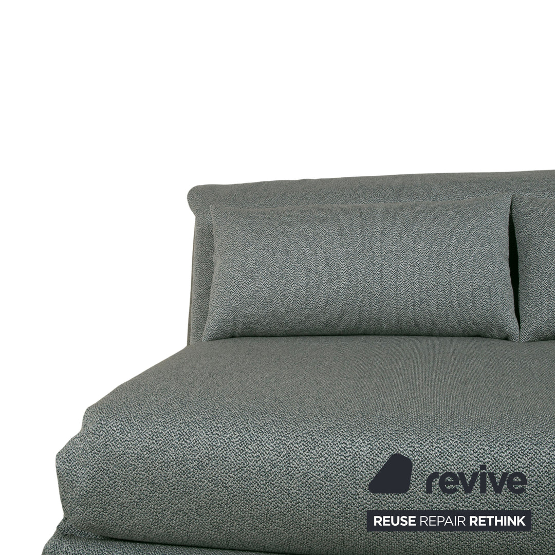 Ligne Roset Multy Stoff Dreisitzer Grau Grün meliert manuelle Funktion Schlafsofa (GLOW 502 Q2 von Rohleder)