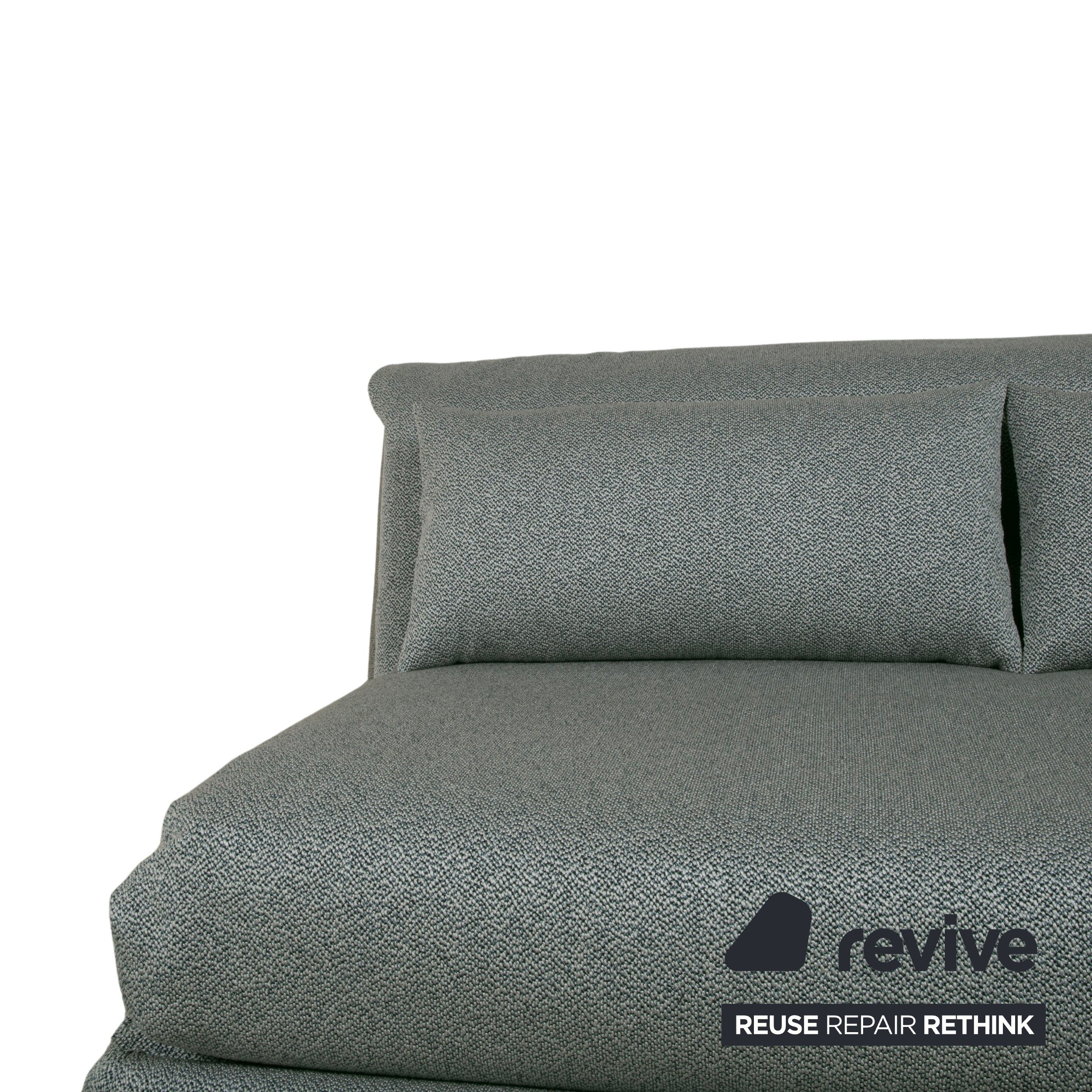 Ligne Roset Multy stoffen driezitsbank grijs groen gemêleerd handmatige functie slaapbank (GLOW 502 Q2 van Rohleder)