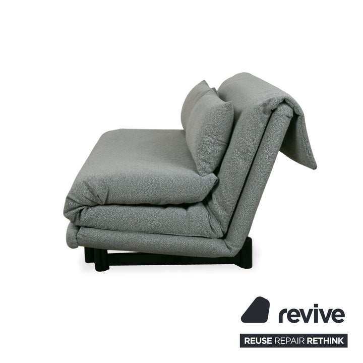 Ligne Roset Multy Stoff Dreisitzer Grau Grün meliert manuelle Funktion Schlafsofa (GLOW 502 Q2 von Rohleder)