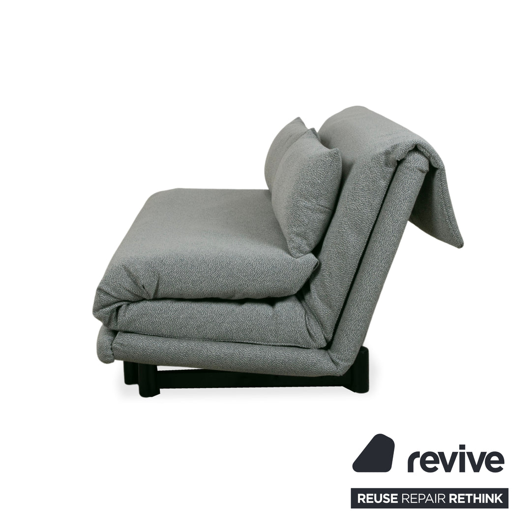 Ligne Roset Multy Stoff Dreisitzer Grau Grün meliert manuelle Funktion Schlafsofa (GLOW 502 Q2 von Rohleder)