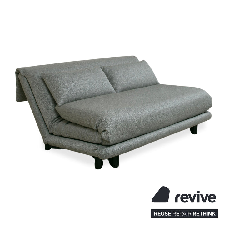Ligne Roset Multy Stoff Dreisitzer Grau Grün meliert manuelle Funktion Schlafsofa (GLOW 502 Q2 von Rohleder)