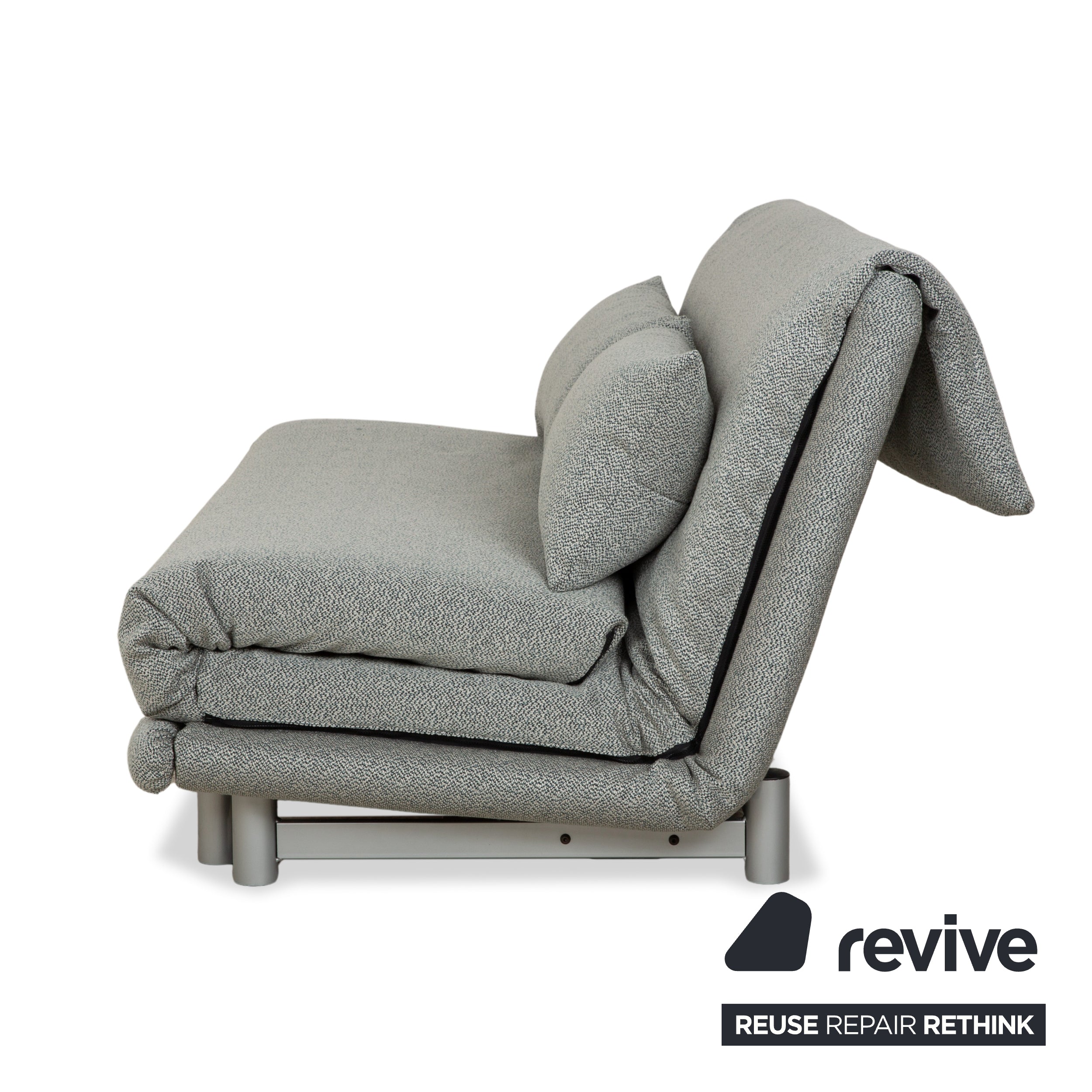 Ligne Roset Multy tissu trois places gris vert turquoise fonction couchage nouvelle housse