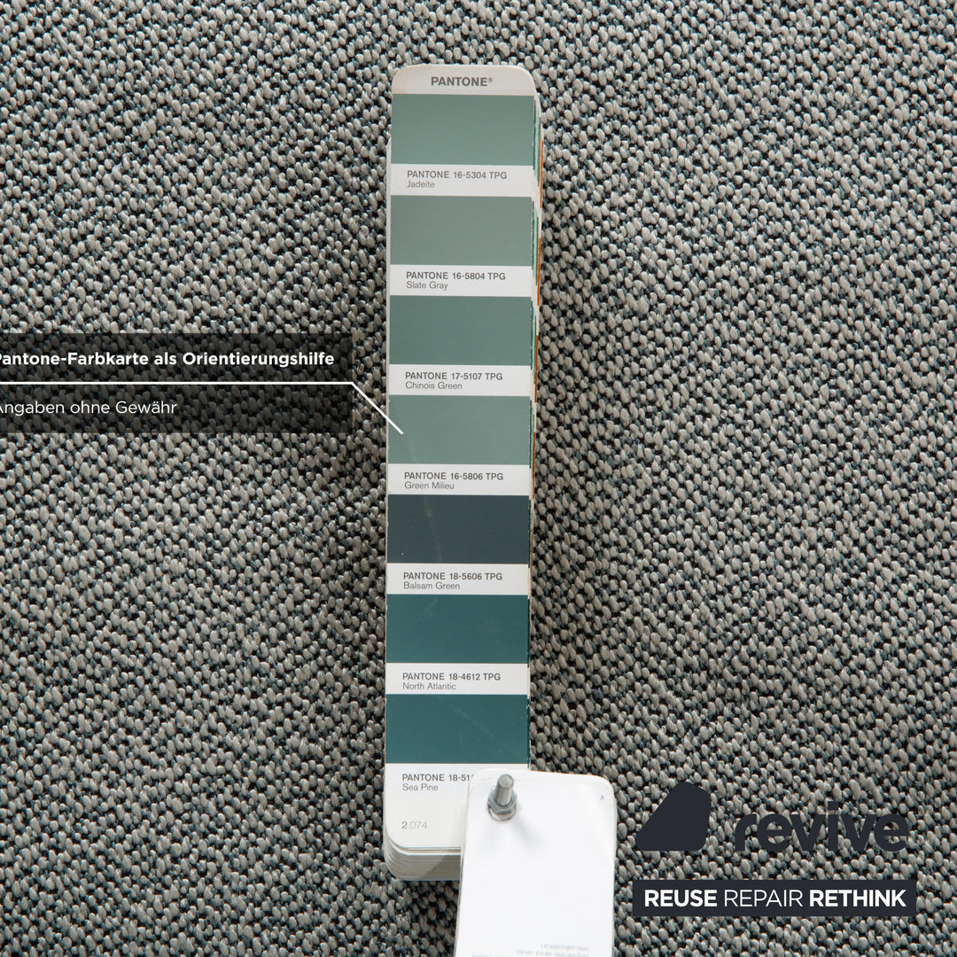Ligne Roset Multy tissu trois places gris vert turquoise fonction couchage nouvelle housse