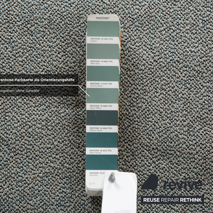 Ligne Roset Multy tissu trois places gris vert turquoise fonction couchage nouvelle housse