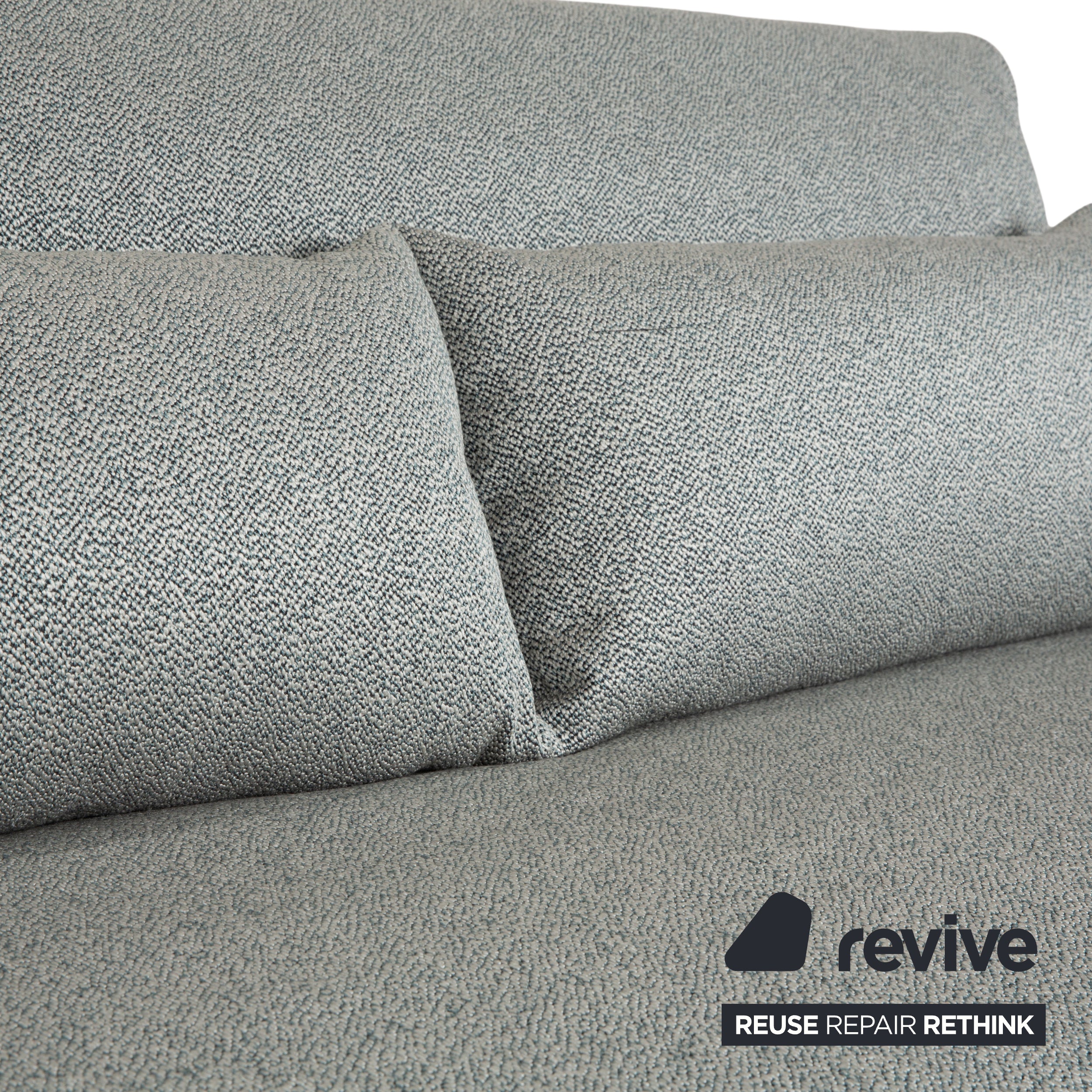 Ligne Roset Multy tissu trois places gris vert turquoise fonction couchage nouvelle housse