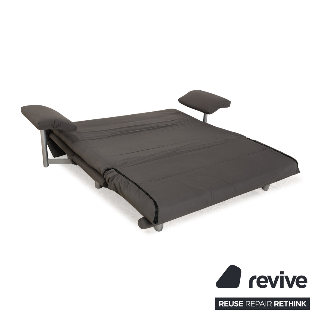 Ligne Roset Multy fabric three-seater grey manual function sleeping function