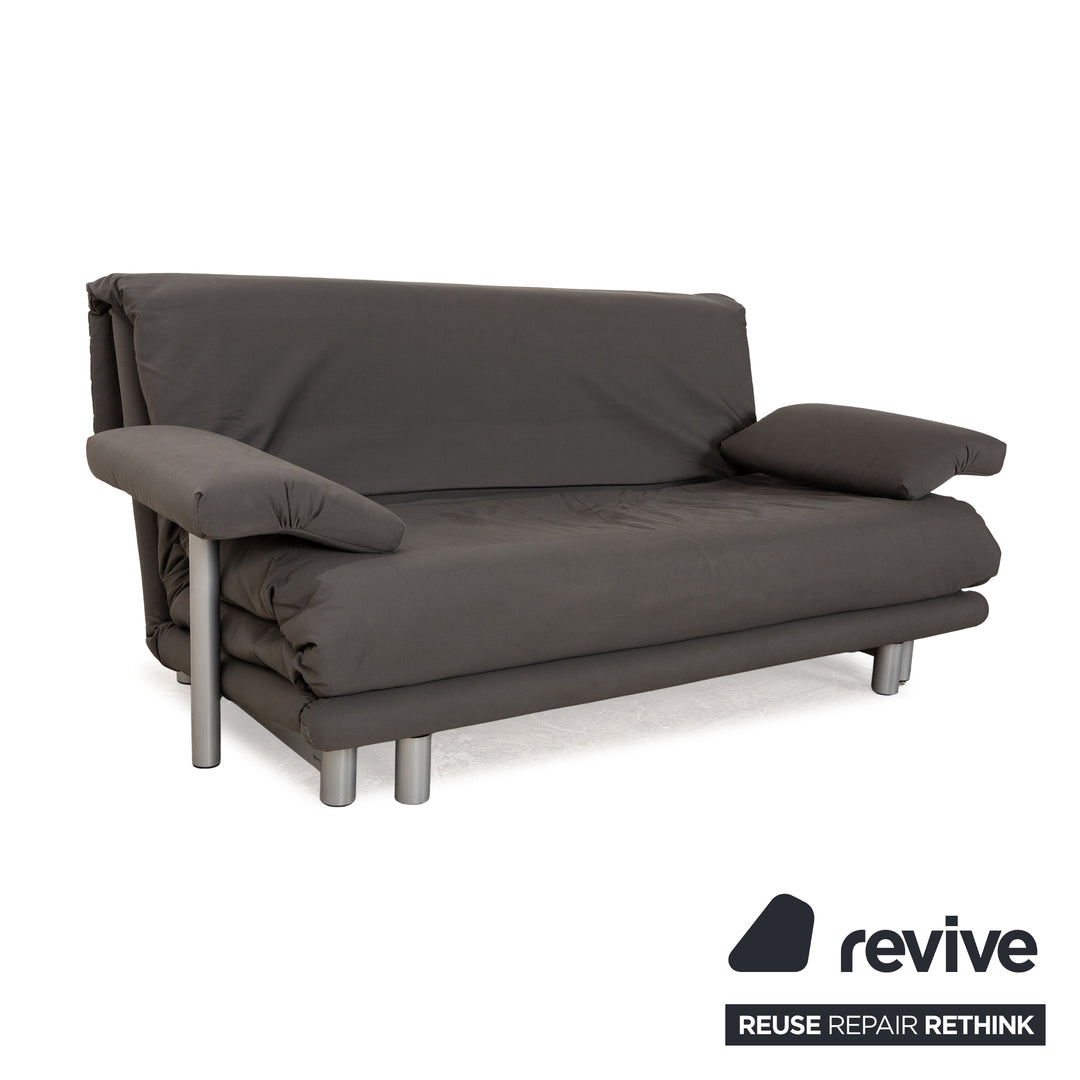 Ligne Roset Multy fabric three-seater grey manual function sleeping function