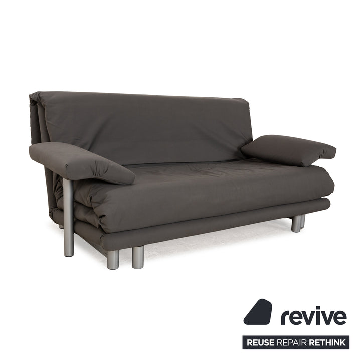 Ligne Roset Multy fabric three-seater grey manual function sleeping function