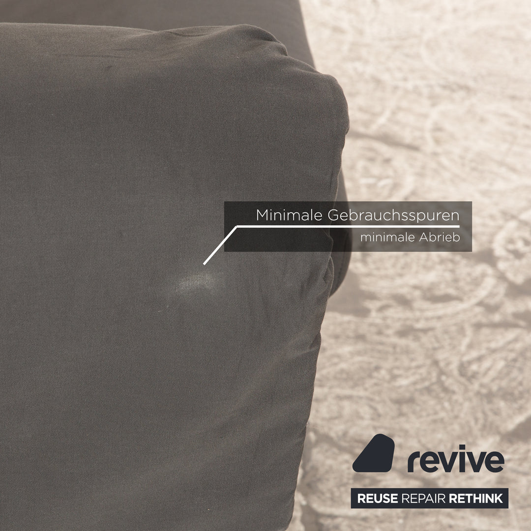 Ligne Roset Multy fabric three-seater grey manual function sleeping function