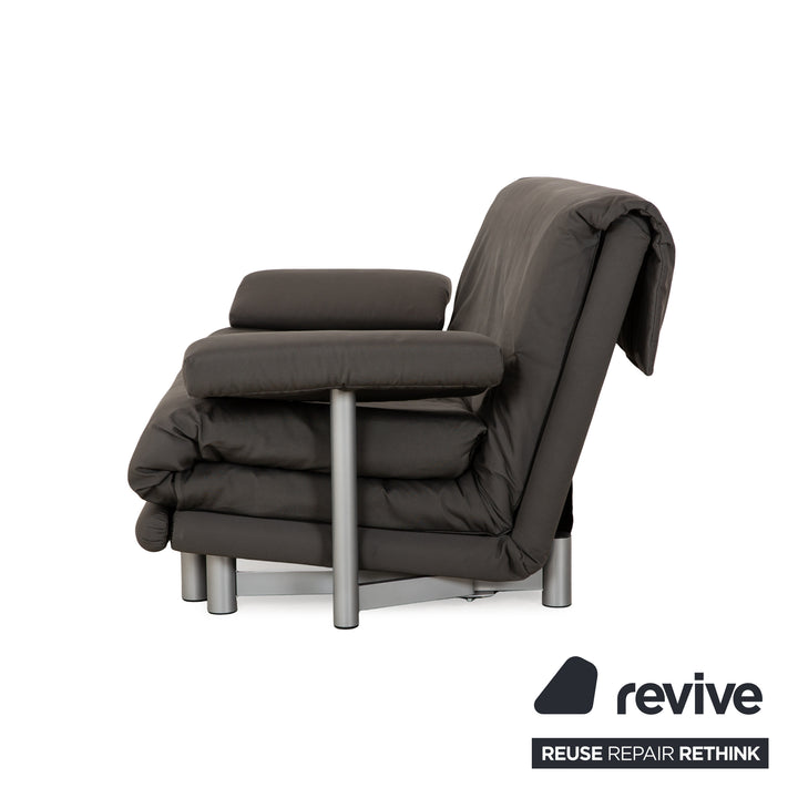 Ligne Roset Multy fabric three-seater grey manual function sleeping function