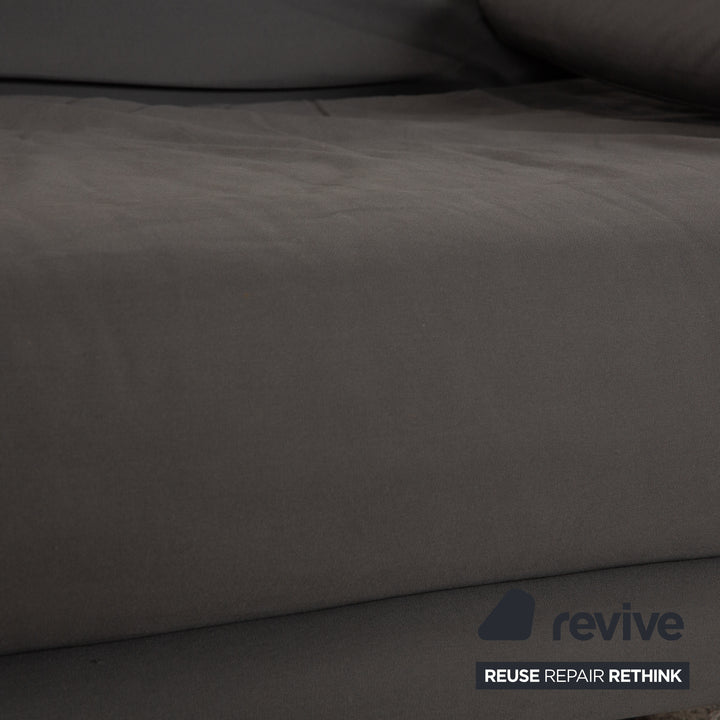 Ligne Roset Multy fabric three-seater grey manual function sleeping function