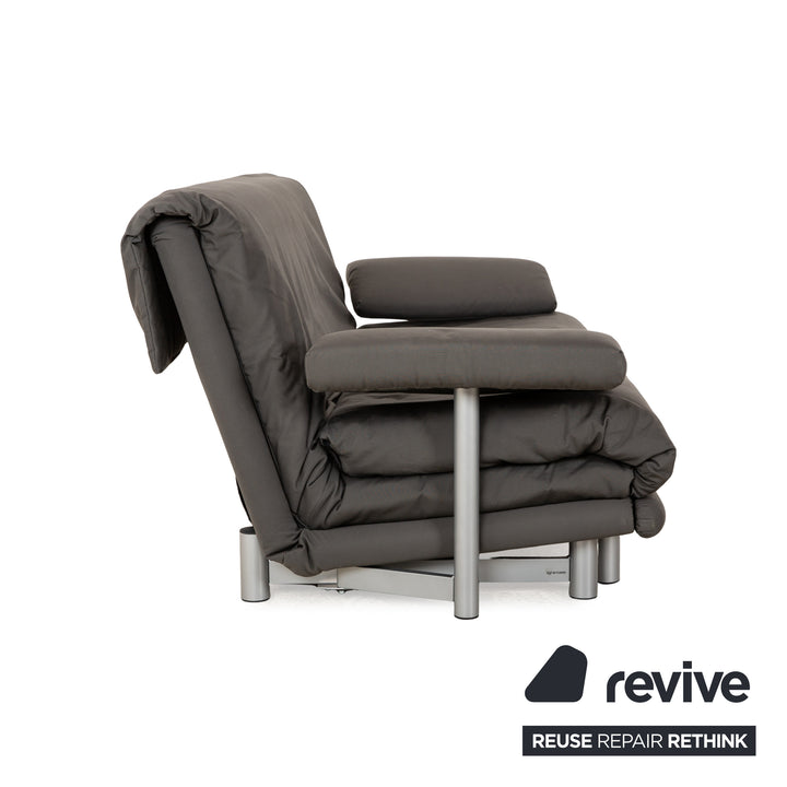 Ligne Roset Multy fabric three-seater grey manual function sleeping function