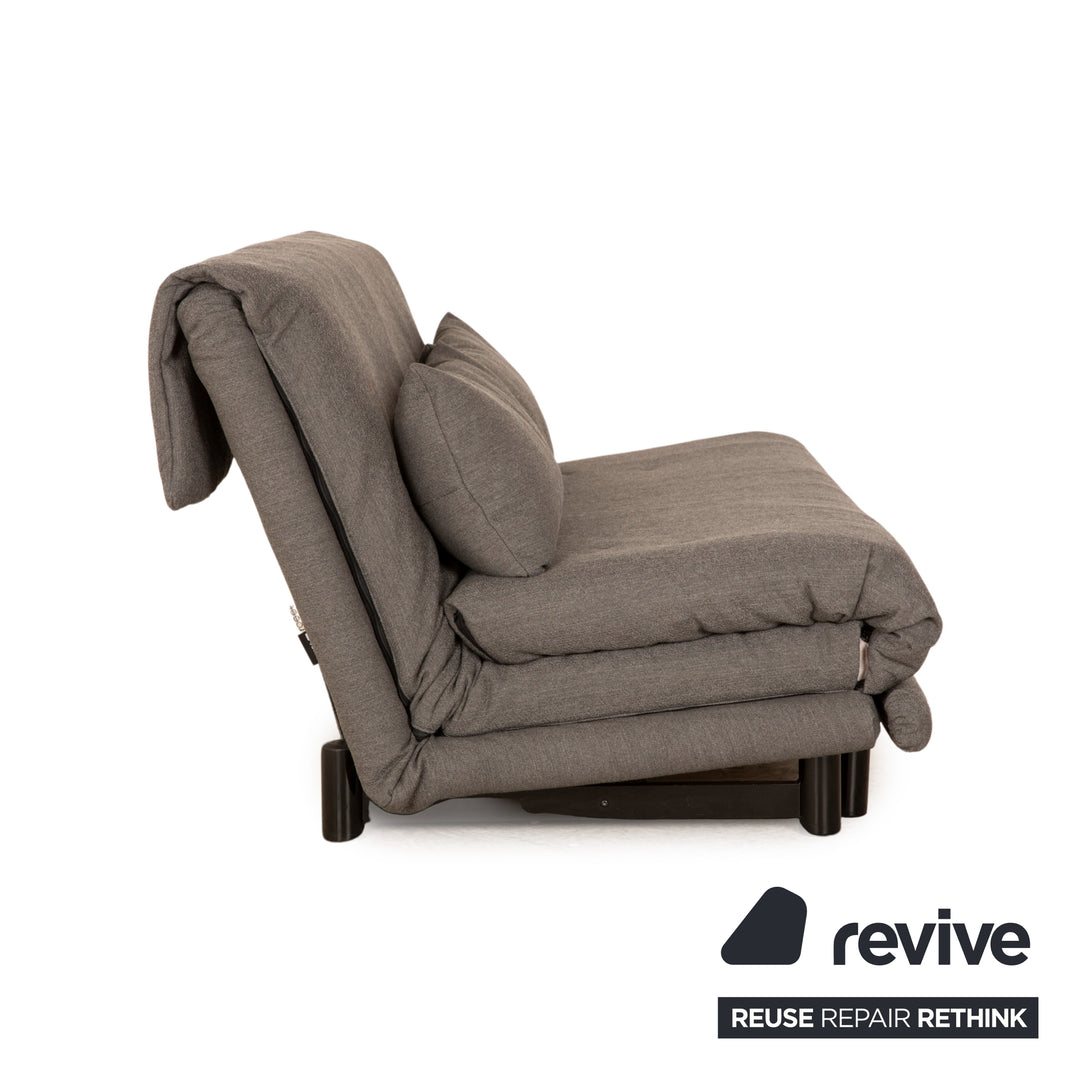 ligne roset Multy stof driezitsbank grijs handmatige functie slaapbank bank opnieuw bekleed