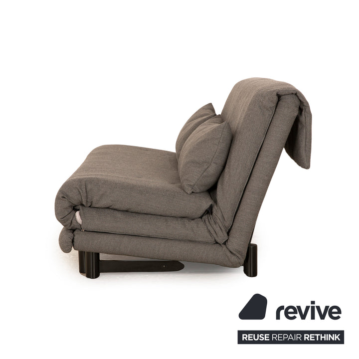 ligne roset Multy stof driezitsbank grijs handmatige functie slaapbank bank opnieuw bekleed