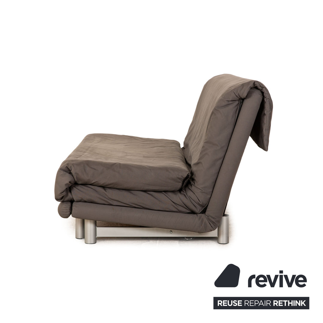 ligne roset Multy fabric three seater gray manual function sofa couch sofa bed