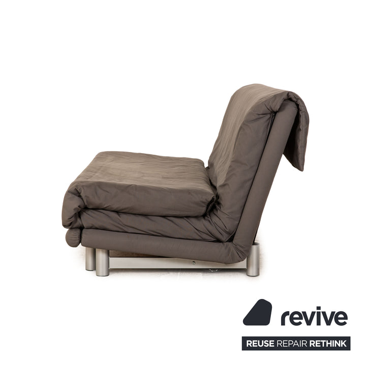 ligne roset Multy fabric three seater gray manual function sofa couch sofa bed