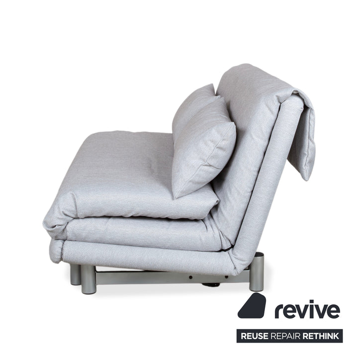 Ligne Roset Multy Stoff Dreisitzer Grau Manuelle Funktion Sofa Couch Schlafsofa Neubezug VERANO 600