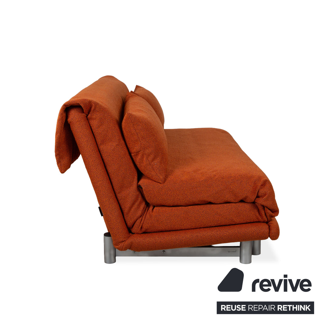 Ligne Roset Multy Stoff Dreisitzer Grau manuelle Schlaffunktion Gestellt Silber Sofa Couch