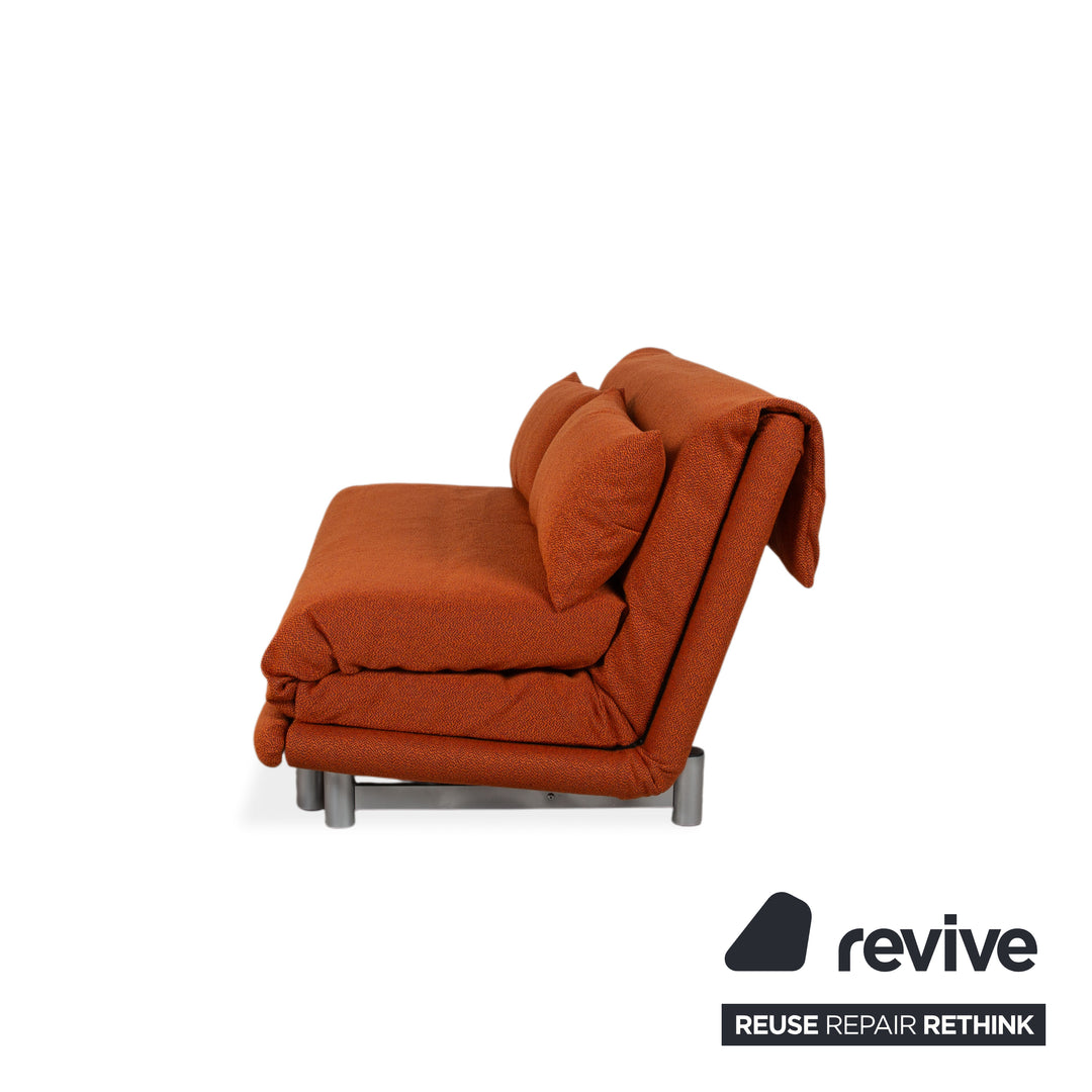Ligne Roset Multy Stoff Dreisitzer Grau manuelle Schlaffunktion Gestellt Silber Sofa Couch