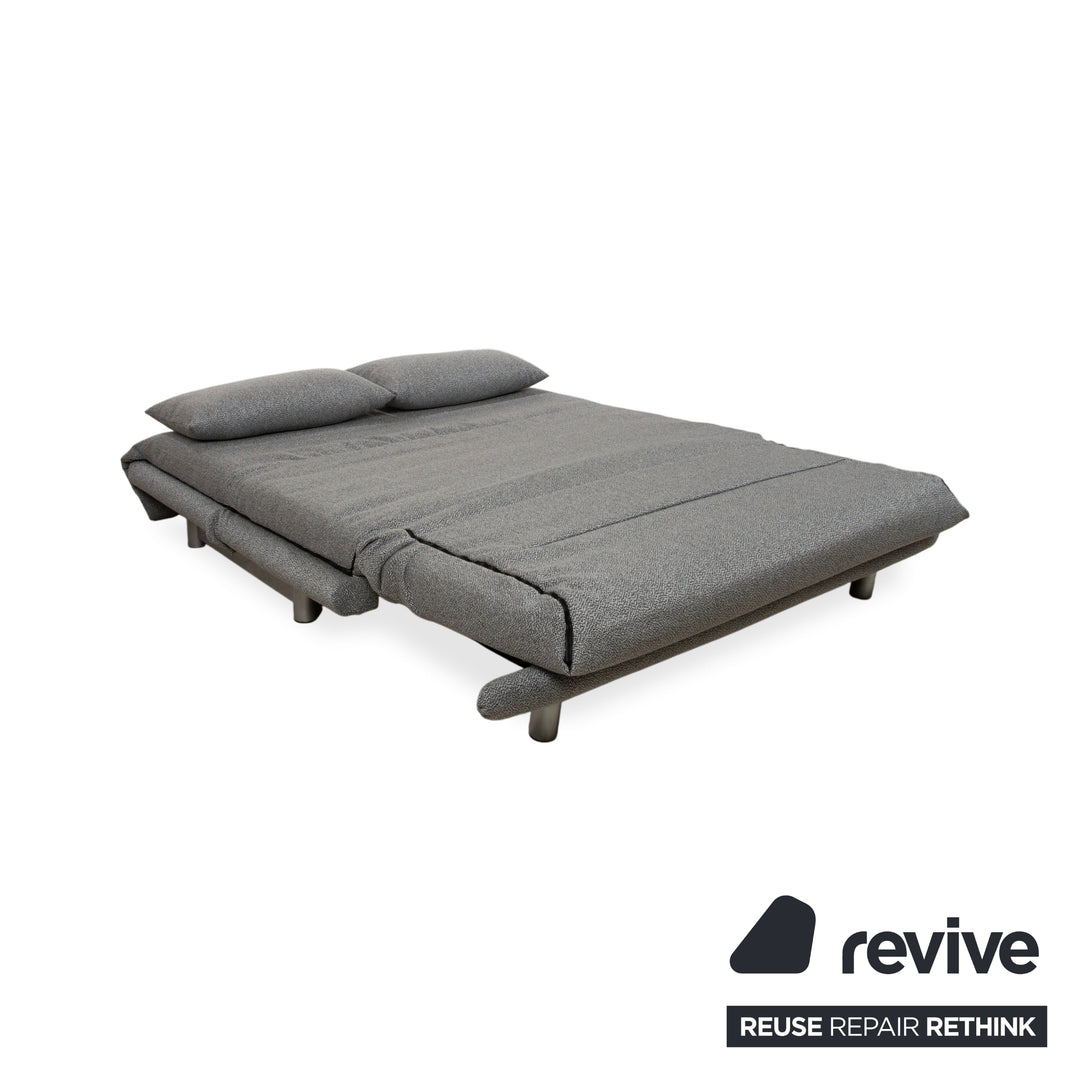 Ligne Roset Multy Stoff Dreisitzer Grau manuelle Schlaffunktion Neubezug GLOW 534