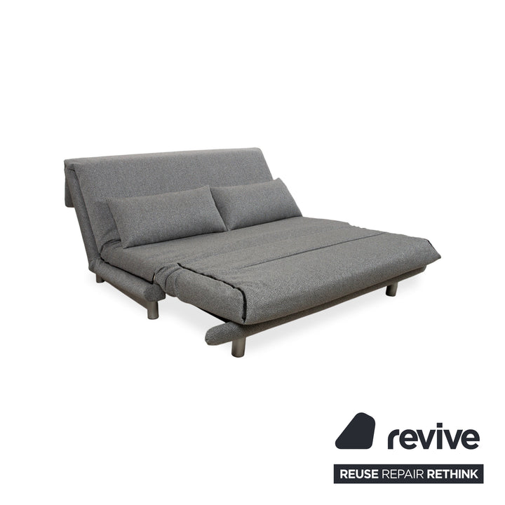 Ligne Roset Multy Stoff Dreisitzer Grau manuelle Schlaffunktion Neubezug GLOW 534