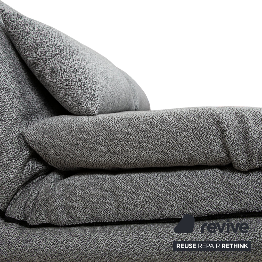 Ligne Roset Multy Stoff Dreisitzer Grau manuelle Schlaffunktion Neubezug GLOW 534