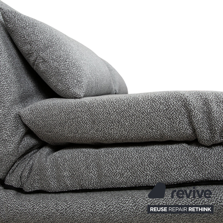 Ligne Roset Multy Stoff Dreisitzer Grau manuelle Schlaffunktion Neubezug GLOW 534