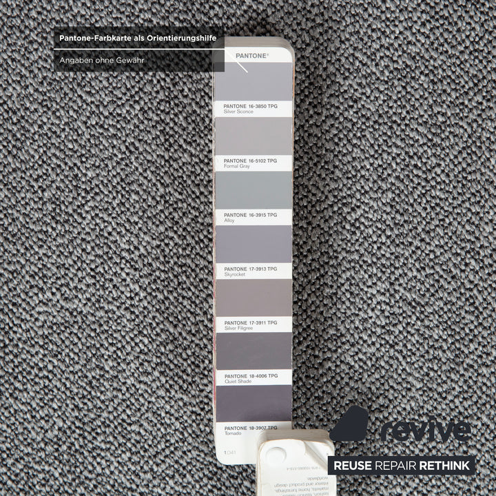 Ligne Roset Multy Stoff Dreisitzer Grau manuelle Schlaffunktion Neubezug GLOW 534