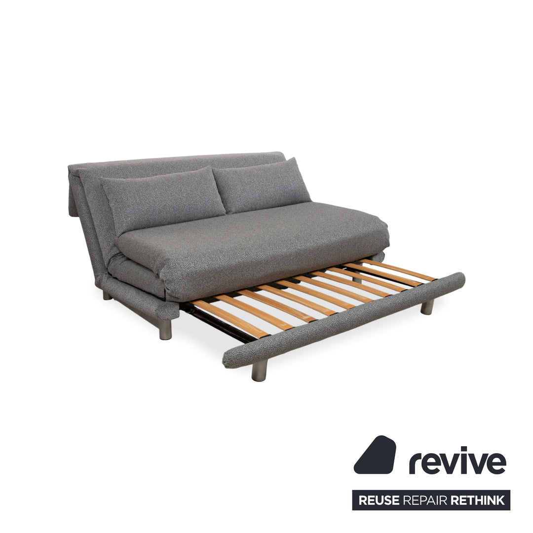 Ligne Roset Multy Stoff Dreisitzer Grau manuelle Schlaffunktion Neubezug GLOW 534
