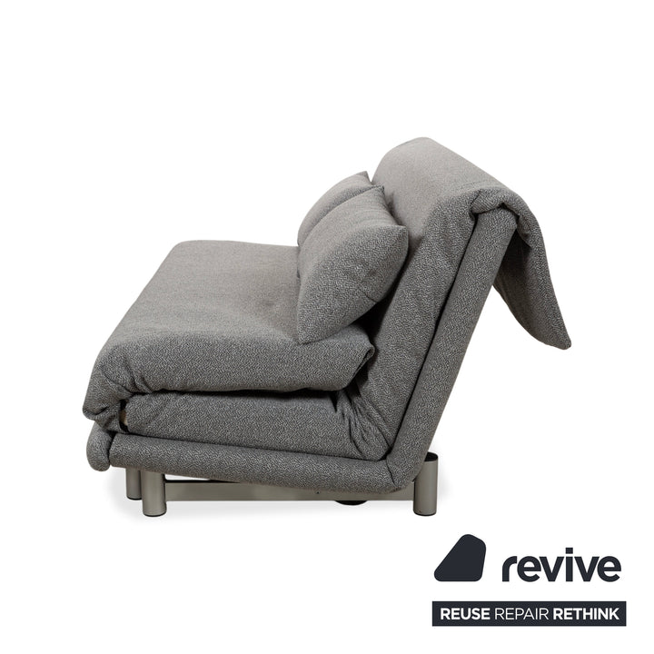 Ligne Roset Multy Stoff Dreisitzer Grau manuelle Schlaffunktion Neubezug GLOW 534