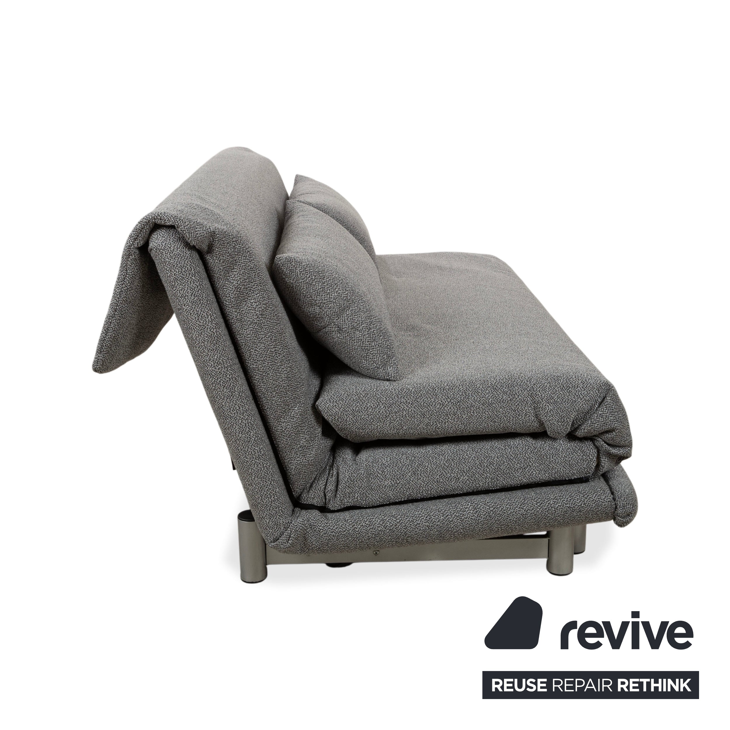 Ligne Roset Multy Stoff Dreisitzer Grau manuelle Schlaffunktion Neubezug GLOW 534