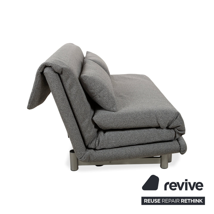 Ligne Roset Multy Stoff Dreisitzer Grau manuelle Schlaffunktion Neubezug GLOW 534