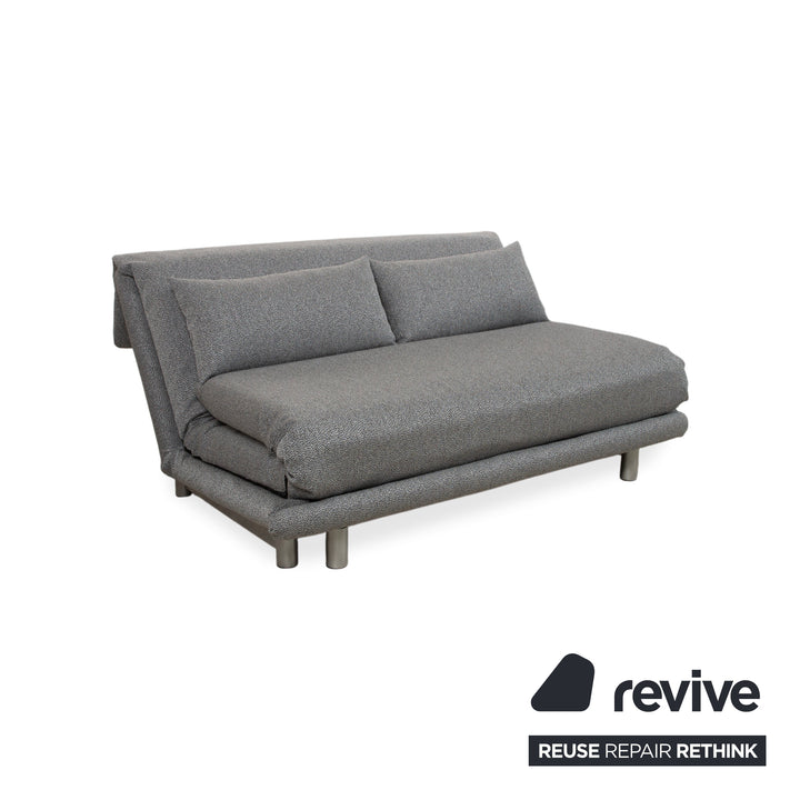 Ligne Roset Multy Stoff Dreisitzer Grau manuelle Schlaffunktion Neubezug GLOW 534