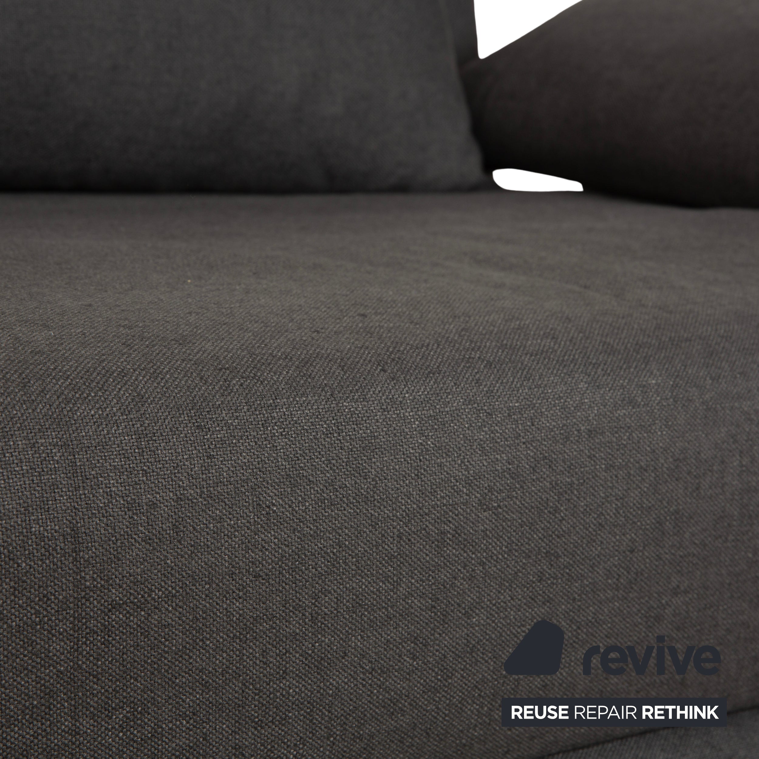 Ligne Roset Multy Stoff Dreisitzer Grau manuelle Schlaffunktion Sofa Couch Neubezug