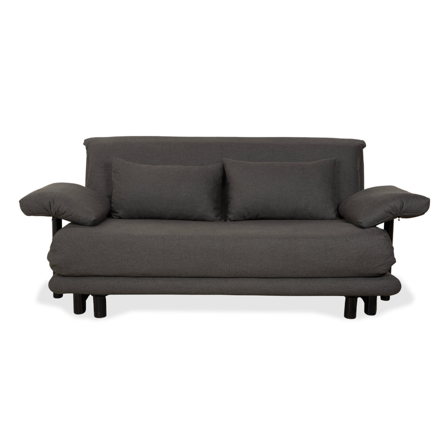 Ligne Roset Multy Stoff Dreisitzer Grau manuelle Schlaffunktion Sofa Couch Neubezug
