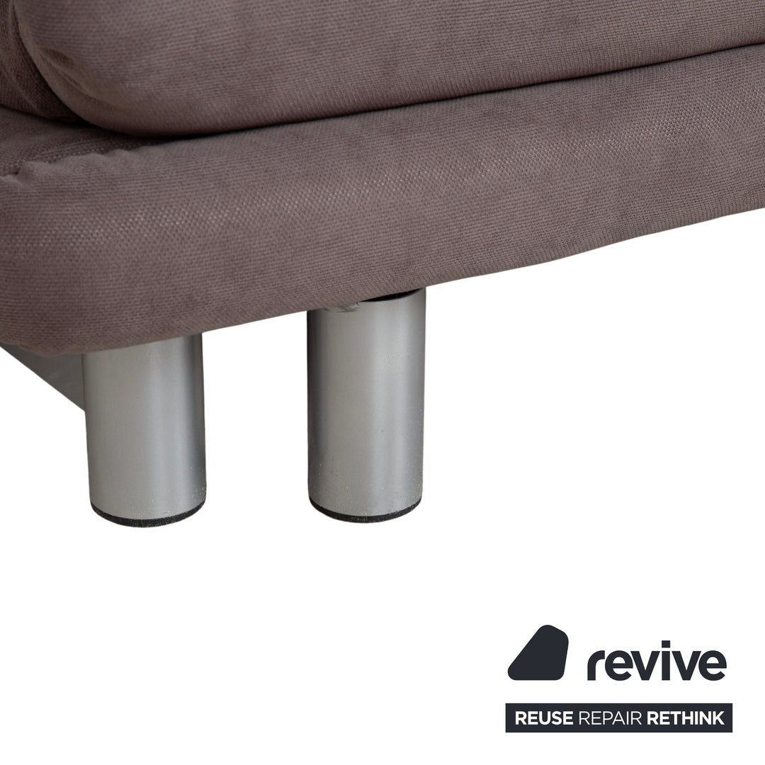 Ligne Roset Multy Fabric Three-Seater Sofa Grey Taupe Manual Sleeping Function Sofa Couch New Upholstery