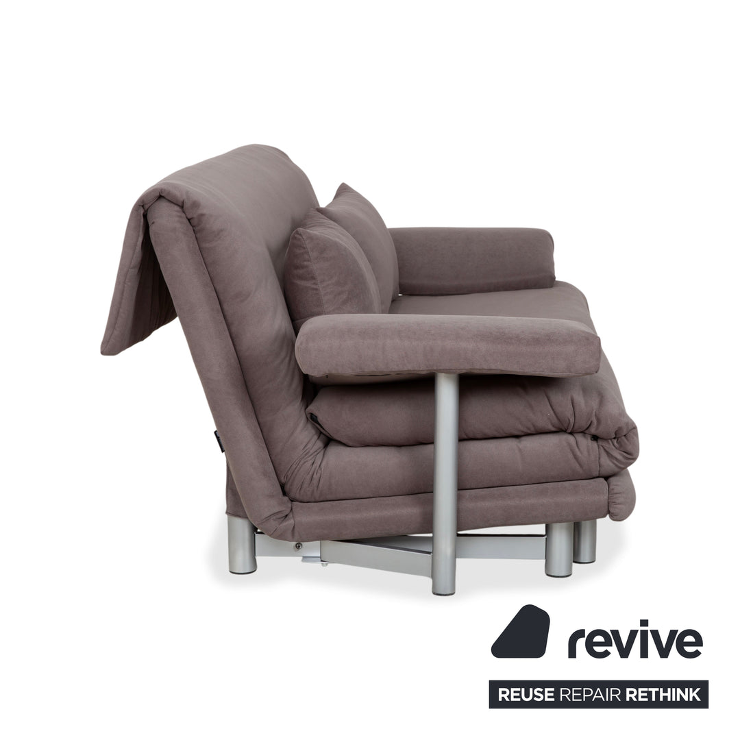 Ligne Roset Multy Fabric Three-Seater Sofa Grey Taupe Manual Sleeping Function Sofa Couch New Upholstery