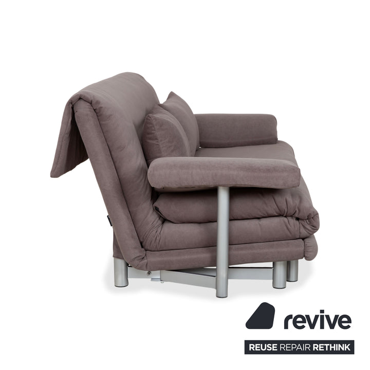 Ligne Roset Multy Fabric Three-Seater Sofa Grey Taupe Manual Sleeping Function Sofa Couch New Upholstery