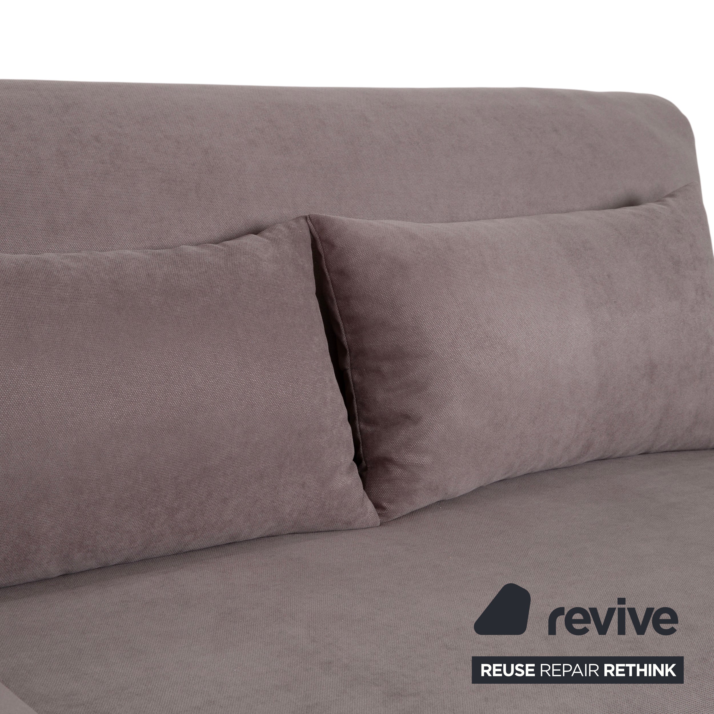 Ligne Roset Multy Tissu Trois places Gris Taupe Fonction couchage manuel Canapé Refait à neuf